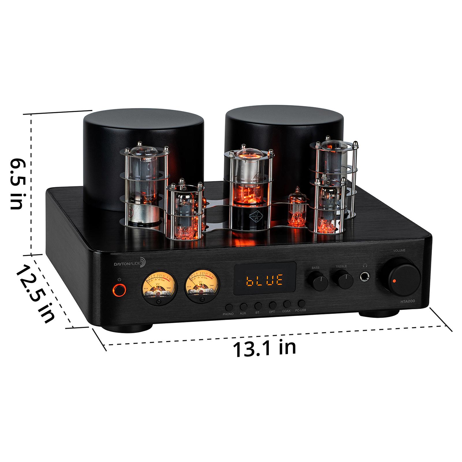 Dayton Audio HTA200 Integrated Stereo Hybrid Tube Amplifier 200 Watts